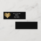 Mini Carte de visite de coeur d'or (Devant / Derrière)