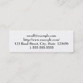 Mini Carte de visite de coiffeur propre et conservateur (Dos)