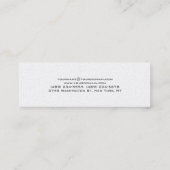 Mini Carte de visite de coin arrondi transparent (Dos)