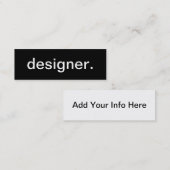 Mini Carte de visite de concepteur (Devant / Derrière)