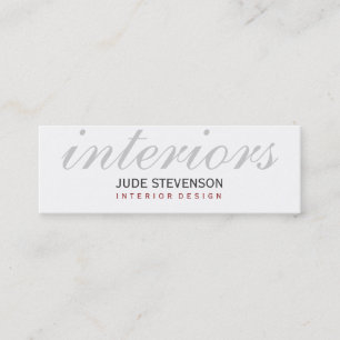 Mini Carte de visite de concepteur intérieur blanc clai