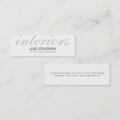 Mini Carte de visite de concepteur intérieur blanc clai (Devant / Derrière)