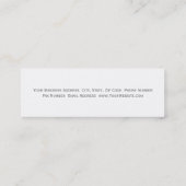 Mini Carte de visite de concepteur intérieur blanc clai (Dos)