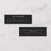 Mini Carte de visite de concepteur intérieur gris clair (Devant / Derrière)