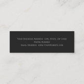 Mini Carte de visite de concepteur intérieur gris clair (Dos)