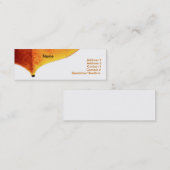 Mini Carte de visite de congé orange (Devant / Derrière)
