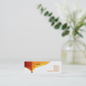 Mini Carte de visite de congé orange (Debout devant)