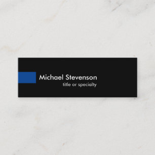 Mini Carte de visite de consultant unique Black Blue Sk