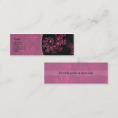 Mini Carte de visite de contact de fleurs de passion (Devant / Derrière)