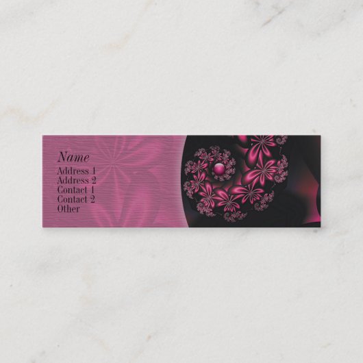 Mini Carte de visite de contact de fleurs de passion (Devant)