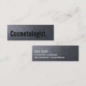 Mini Carte de visite de Cosmetologist de noir de (Devant / Derrière)