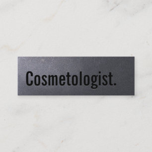 Mini Carte de visite de Cosmetologist de noir de