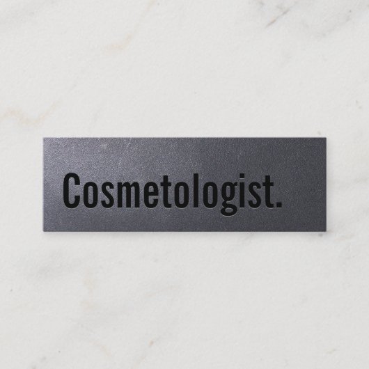 Mini Carte de visite de Cosmetologist de noir de (Devant)