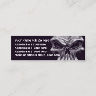 Mini Carte de visite de crâne de démon