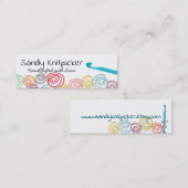 Mini carte de visite de crochet de fils gribouillis de (Devant / Derrière)