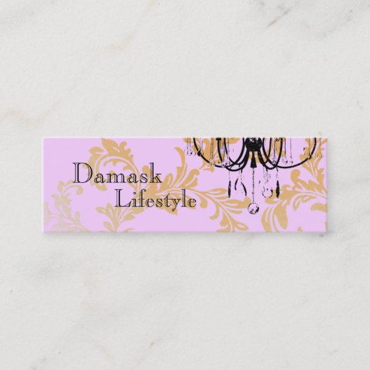 Mini Carte de visite de damassé de lustre (Devant)