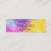 Mini Carte de visite de démarrage aquarelle (Dos)