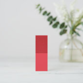 Mini Carte de visite de dessus de bruit rouge tomate - (Debout devant)