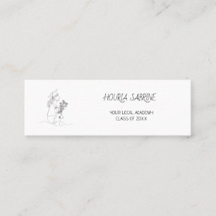 Mini Carte de visite de diplômé en ligne artistique mod