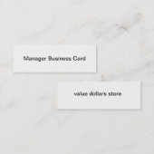 Mini Carte de visite de directeur (Devant / Derrière)