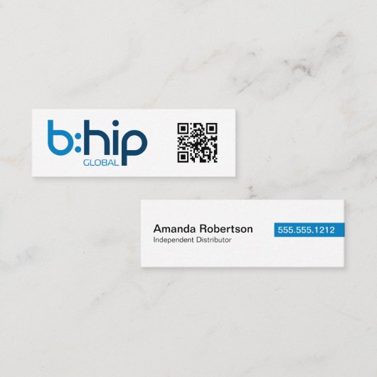 Mini Carte de visite de distributeur b:HIP (Devant / Derrière)