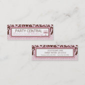 Mini Carte de visite de fille de guépard (Devant / Derrière)