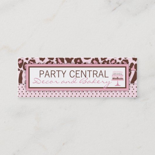 Mini Carte de visite de fille de guépard (Devant)