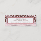 Mini Carte de visite de fille de guépard (Dos)