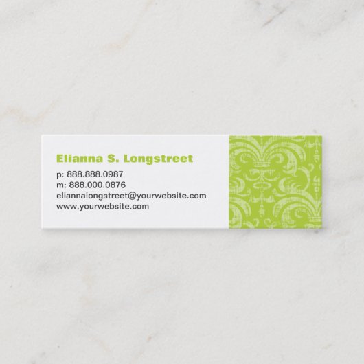 Mini Carte de visite de Fleur de Lys Personal (Devant)