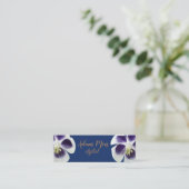 Mini Carte de visite de fleurs violettes (Debout devant)