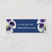 Mini Carte de visite de fleurs violettes (Dos)