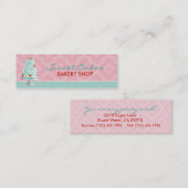 Mini Carte de visite de gâteau de fraise (Devant / Derrière)