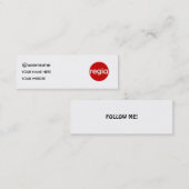 Mini Carte de visite de gazouillement (Devant / Derrière)