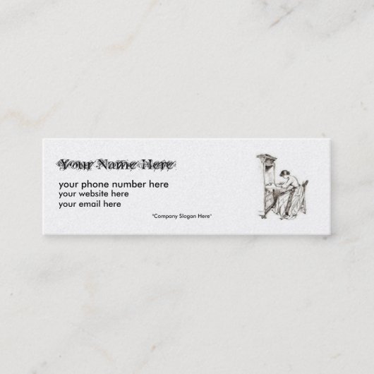 Mini Carte de visite de généalogie,… (Devant)