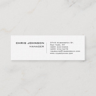 Mini Carte de visite de gestionnaire unique Slim Linen