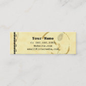 Mini Carte de visite de Grunge de la machine à écrire à (Devant)