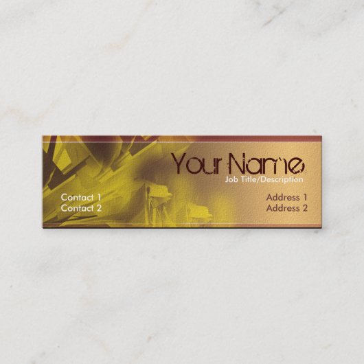 Mini Carte de visite de Grunge Industrie (Devant)