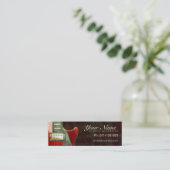 Mini carte de visite de guitare rouge électrique (Debout devant)