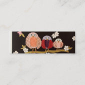 Mini Carte de visite de hibou mince (Dos)