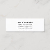 Mini Carte de visite de la liste de maquillage et des c (Dos)