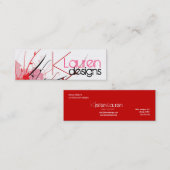 Mini carte de visite de la vigne florale (Devant / Derrière)