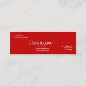 Mini carte de visite de la vigne florale (Dos)