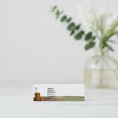 Mini Carte de visite de l'agent de voyage (Debout devant)