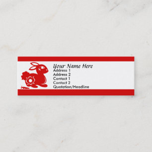 Mini Carte de visite de lapin