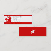 Mini Carte de visite de lapin (Devant / Derrière)