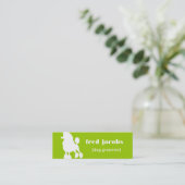 Mini Carte de visite de l'éleveur de chiens (Debout devant)