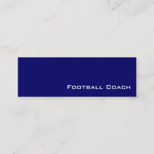 Mini Carte de visite de l'entraîneur de football blanc