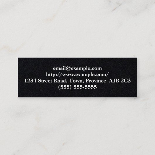 Mini Carte de visite de l'instructeur de langue espagno (Dos)