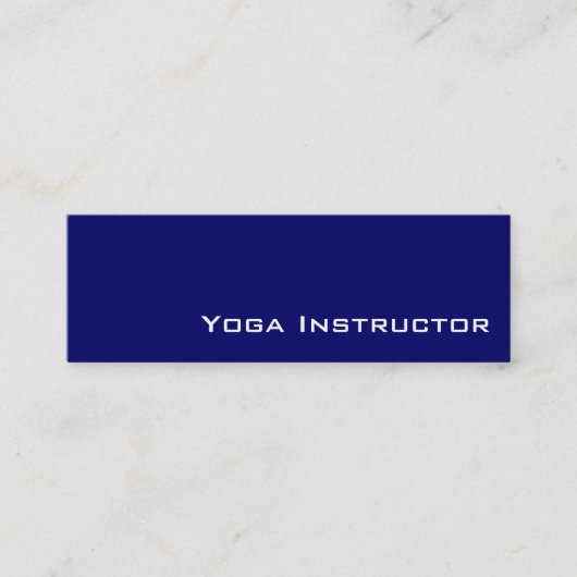 Mini Carte de visite de l'instructeur de Yoga blanc de  (Devant)