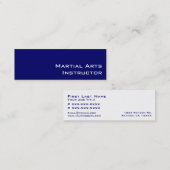 Mini Carte de visite de l'instructeur des arts martiaux (Devant / Derrière)